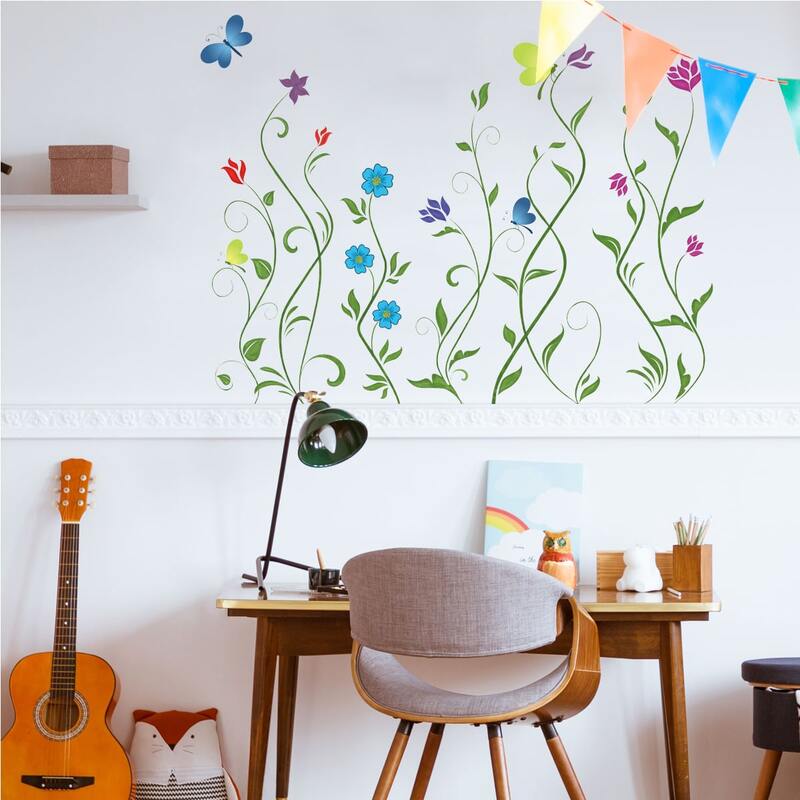 

Flower Print Wall Sticker, Multicolor
