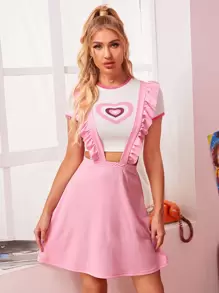 ruffle strap pinafore