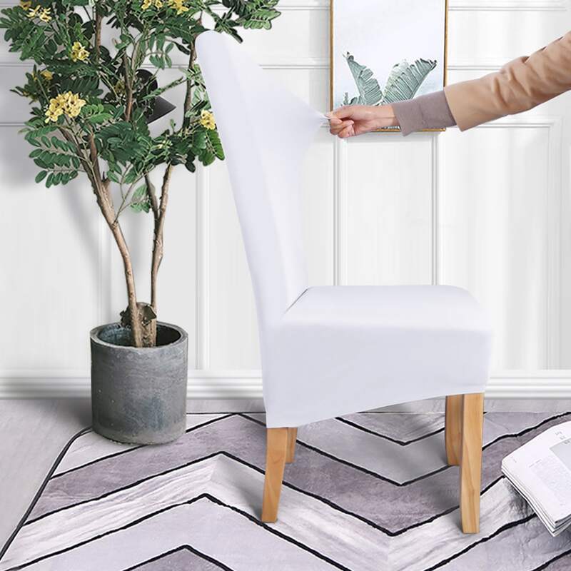 

Solid Stretchy Chair Cover, White