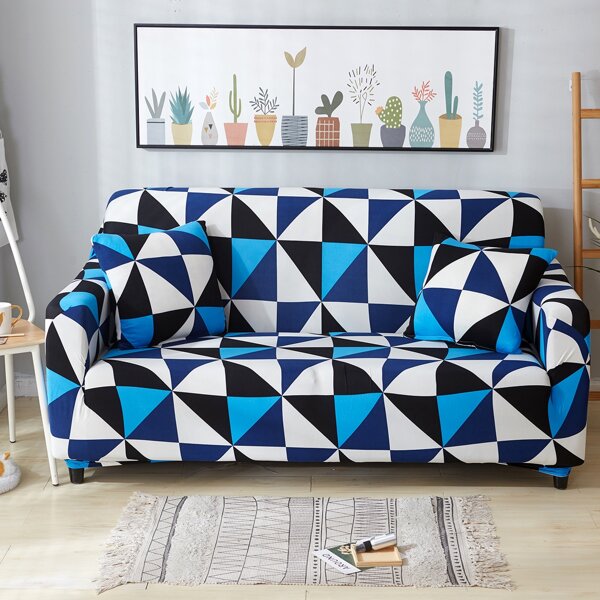 

Geometric Pattern Stretchy Sofa Cover Without Cushion, Multicolor