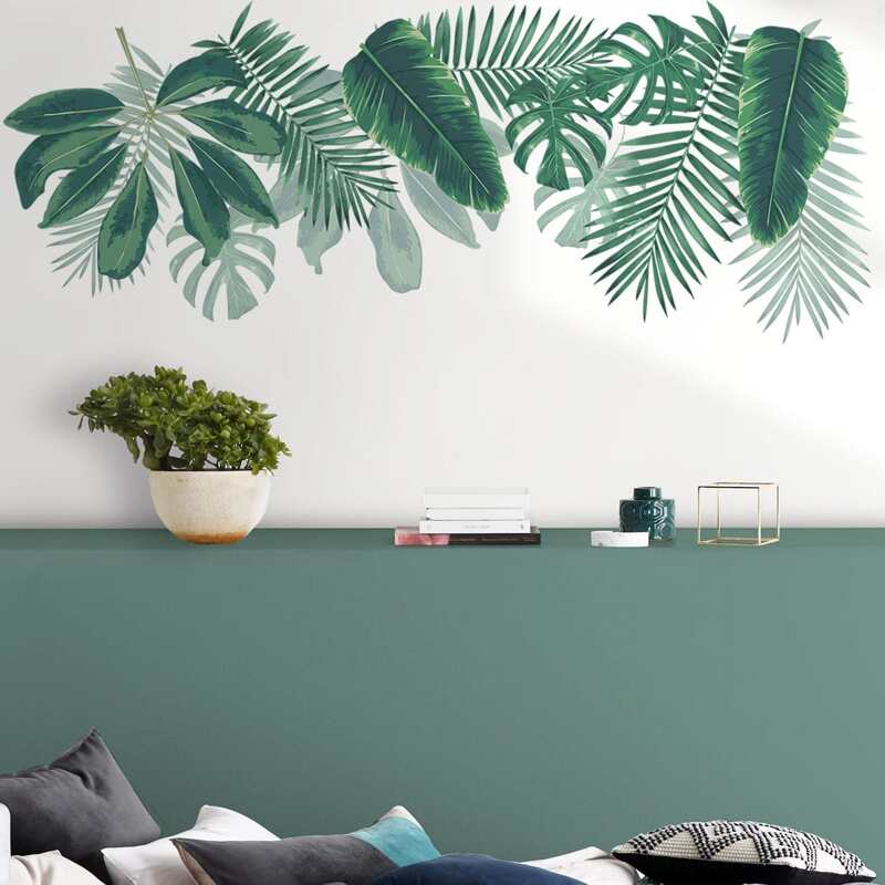 

Leaf Print Wall Sticker, Green