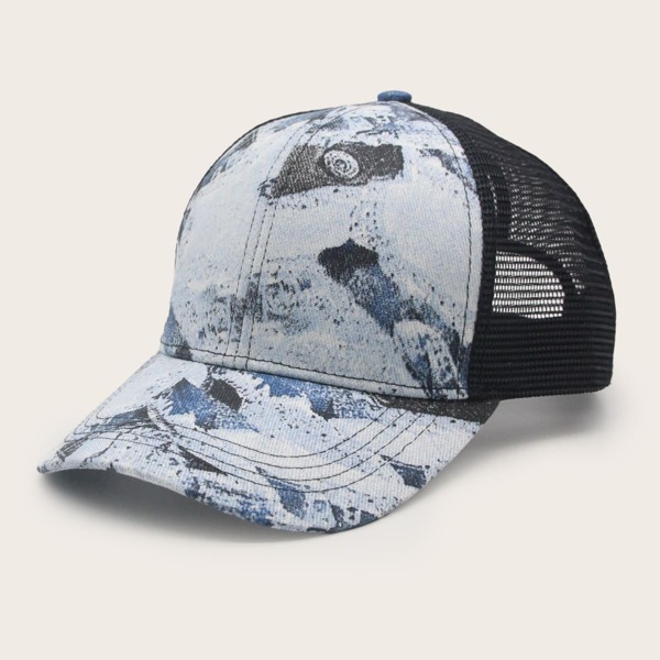 

Graphic Mesh Baseball Cap, Multicolor