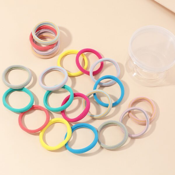 

20pcs Colorful Hair Tie, Multicolor