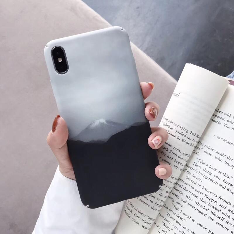 

Mount Fuji iPhone Case, Black and white