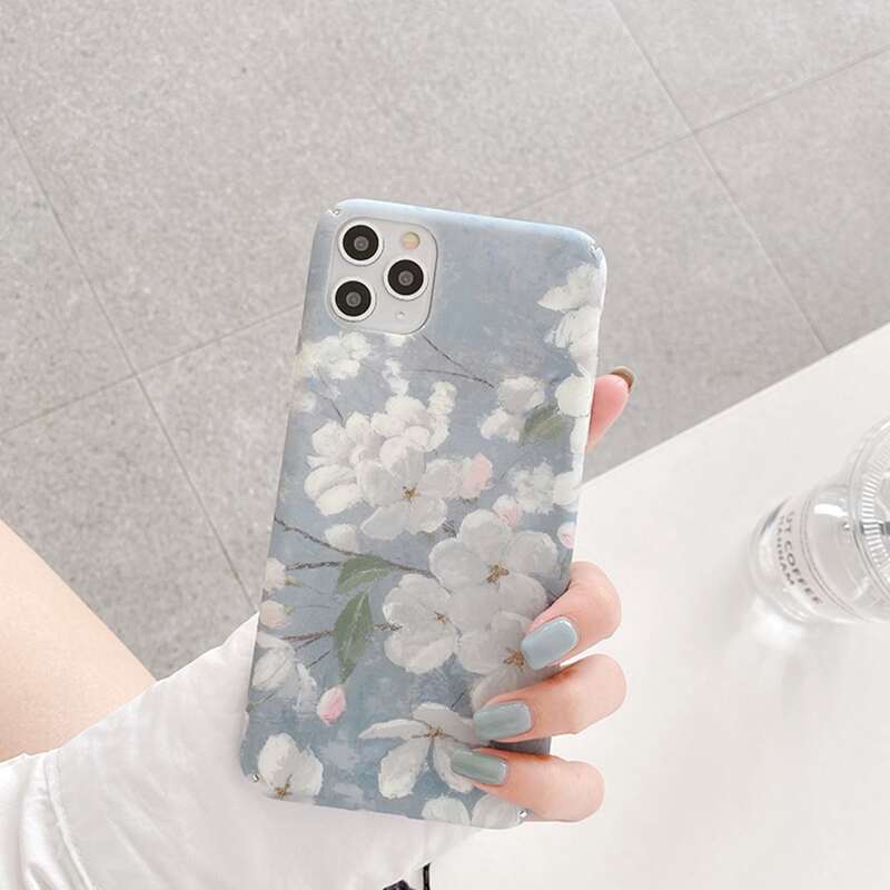 

1pc Floral iPhone Case, Multicolor
