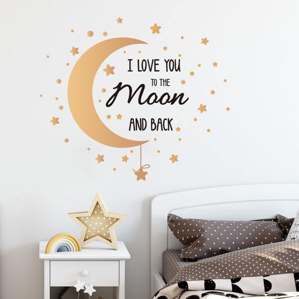 

Slogan Graphic Wall Sticker, Multicolor