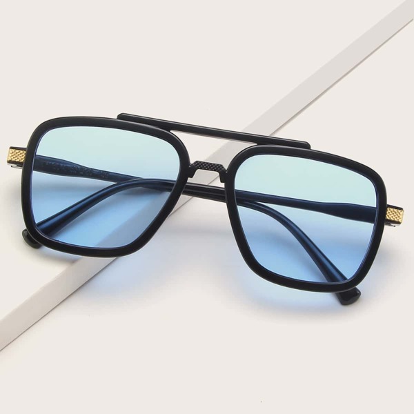 

Top Bar Aviator Sunglasses, Black