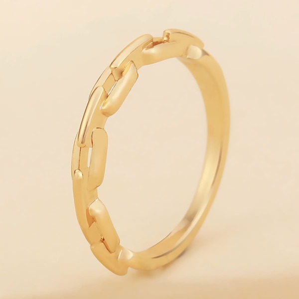 

Chain Design Ring, Gold