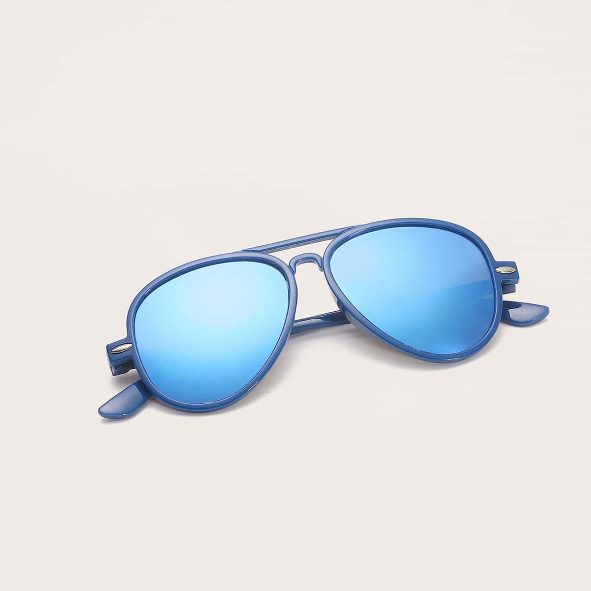 

Guys Flat Top Aviator Sunglasses, Blue