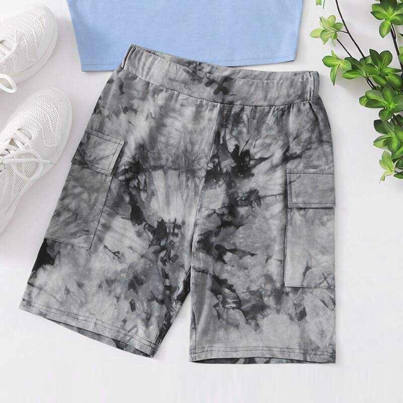 

Tie Dye Biker Shorts, Multicolor