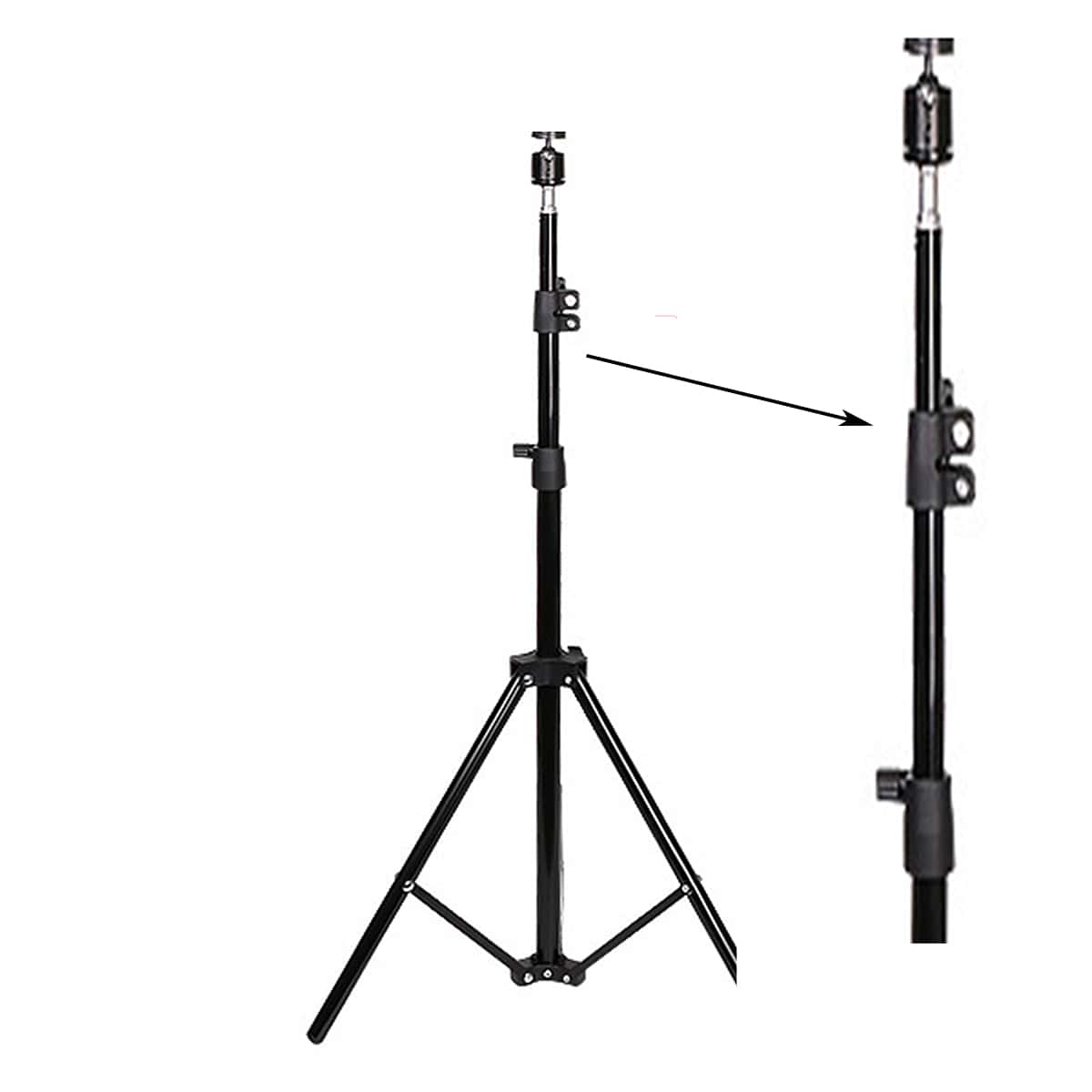 

1pc Liftable Tripod Stand Phone Holder, Black