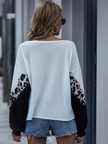 Magliette Leopardo Multicolore Casual - Multicolore - Visualizzare 2