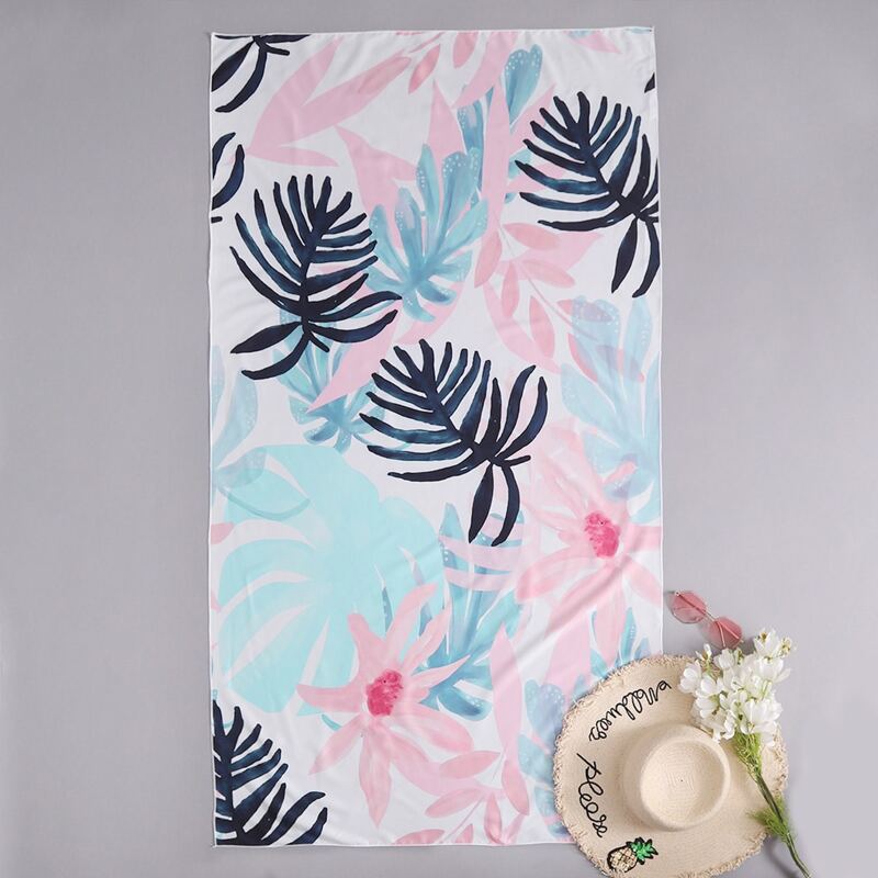 

Floral & Tropical Print Beach Blanket, Multicolor