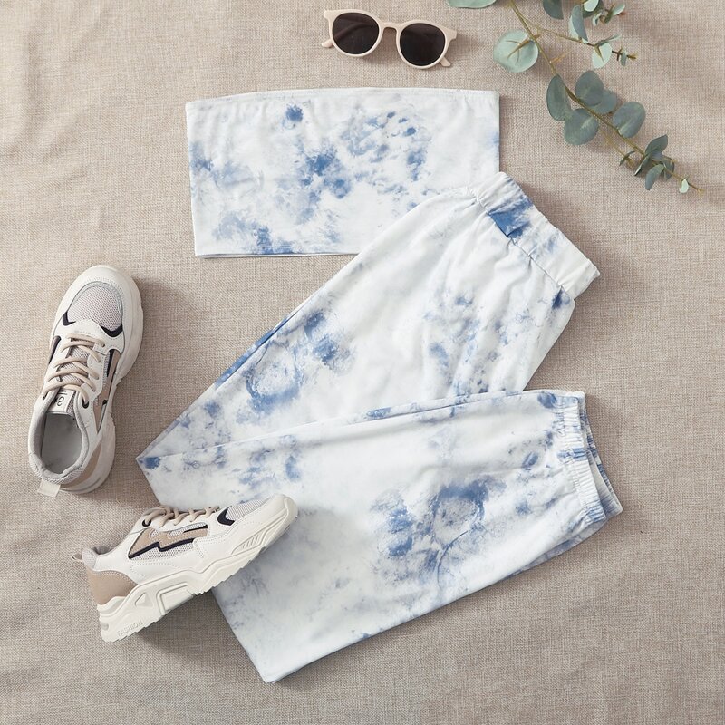 

Tie Dye Tube Top & Joggers, Multicolor