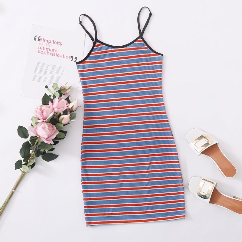 

Striped Cami Dress, Multicolor