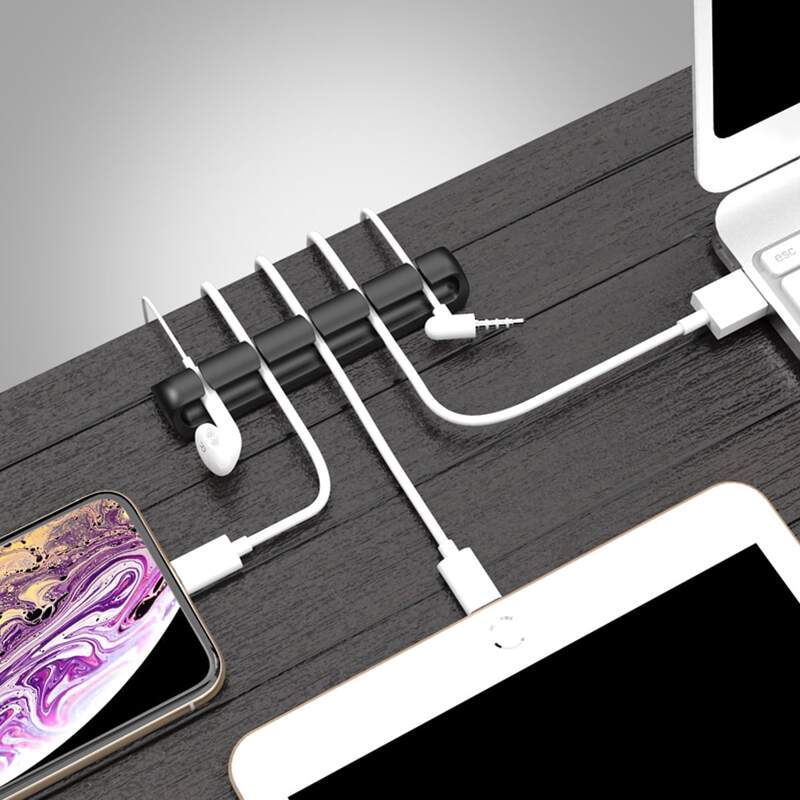 

1pc Data Cable Organizer, Black