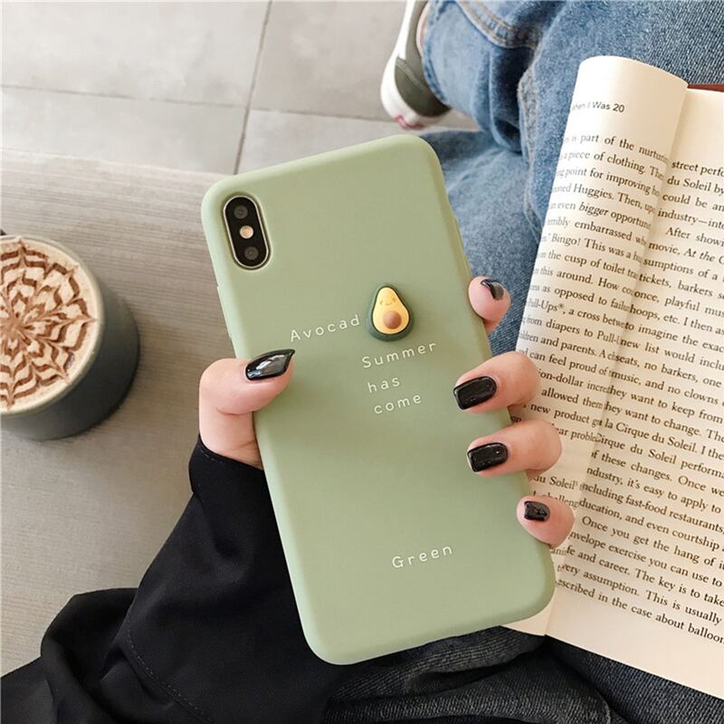 

3D Avocado iPhone Case, Mint green