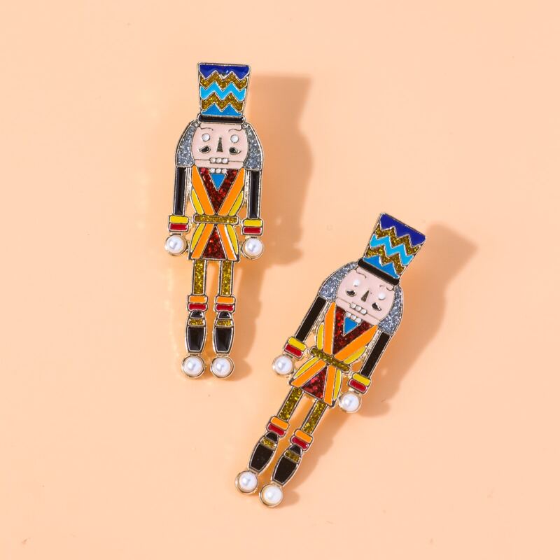 

Figure Shaped Stud Earrings, Multicolor