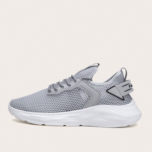 

Men Lace-up Front Mesh Sneakers, Grey