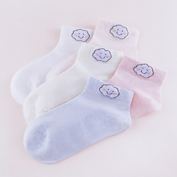 

5pairs Toddler Kids Cartoon Graphic Socks, Multicolor