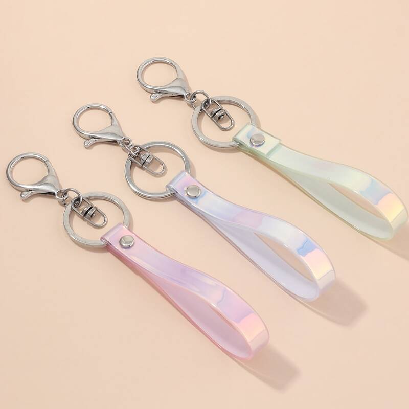 

3pcs Holographic Keychain, Multicolor