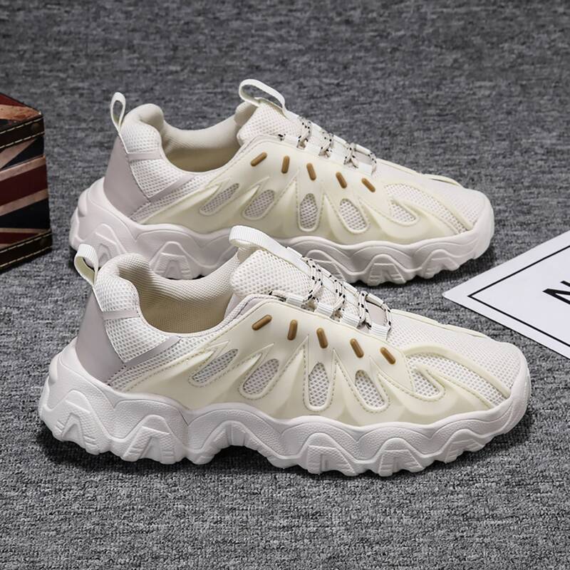 

Guys Lace-up Front Chunky Sneakers, Beige