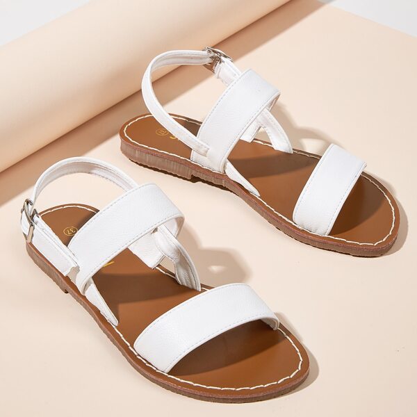 

Minimalist Slingback Sandals, White