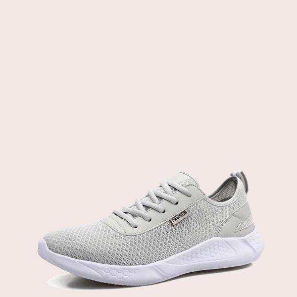

Men Lace-up Front Low Top Sneakers, Grey