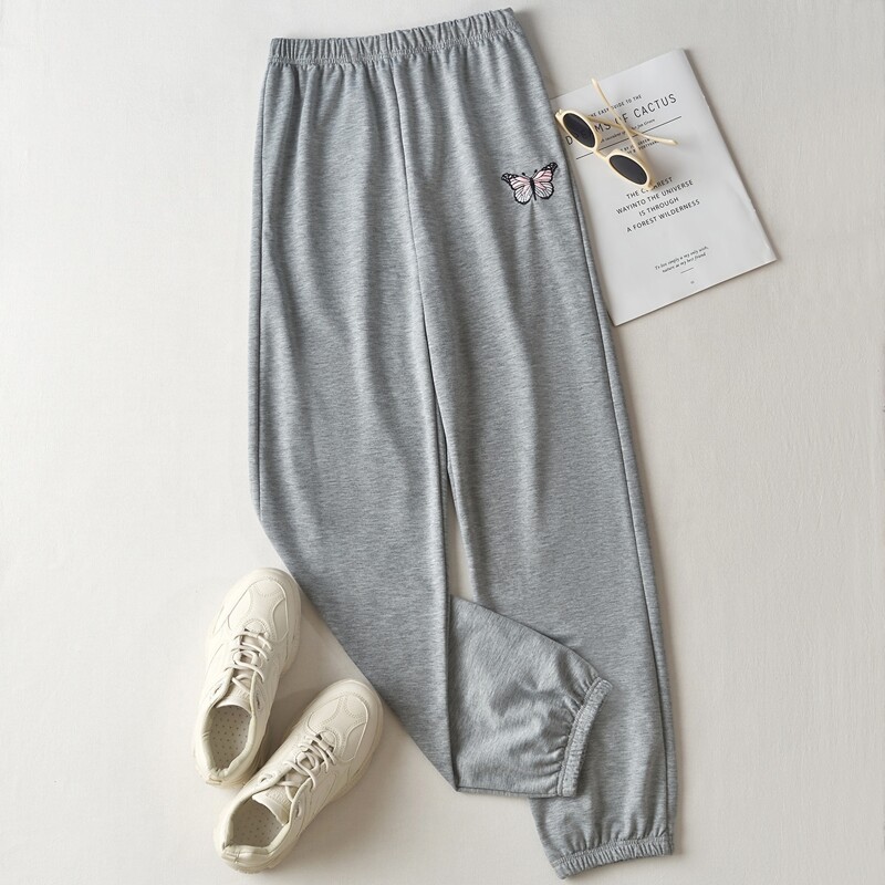 

Butterfly Patched Sweat Joggers, Grey