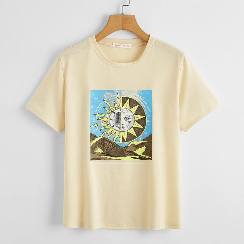 

Sun Graphic Tee, Apricot