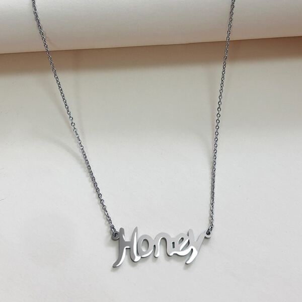 

Letter Decor Necklace, Silver