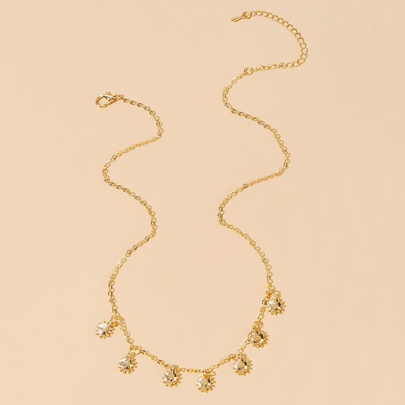 

Floral Chain Necklace, Gold