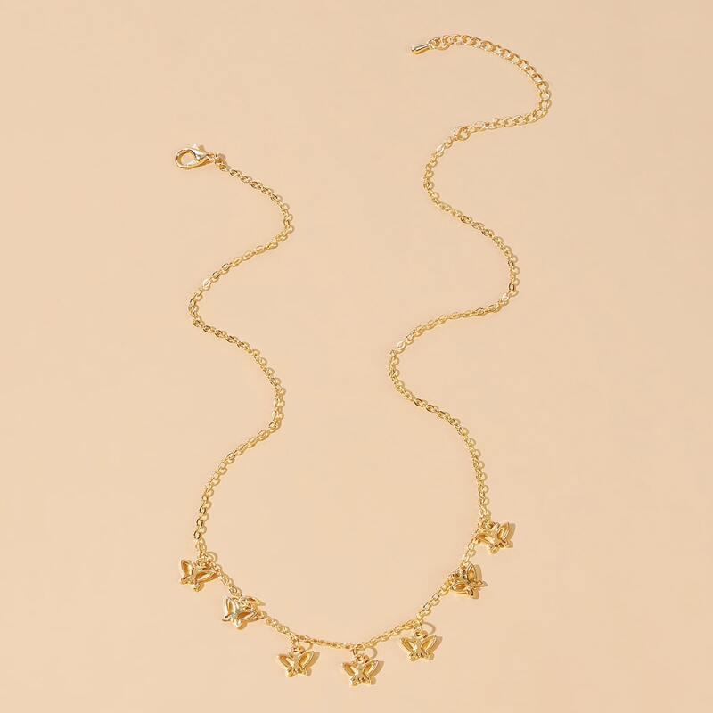 

Butterfly Chain Necklace, Gold