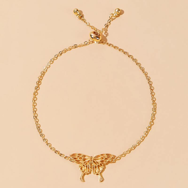 

Butterfly Chain Bracelet, Gold