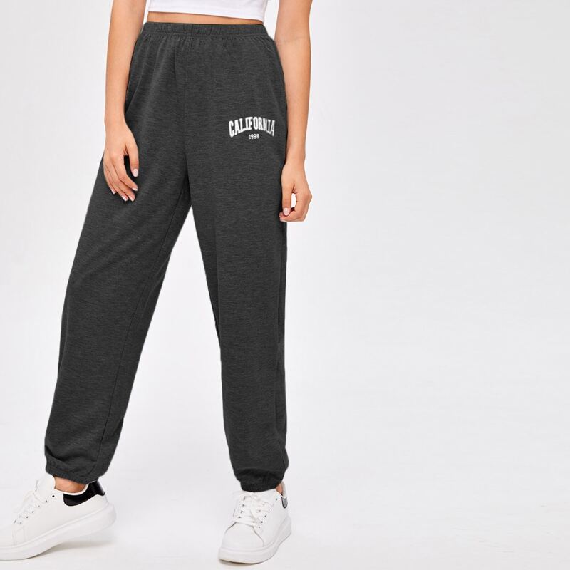 

Letter Graphic Sweat Joggers, Dark grey