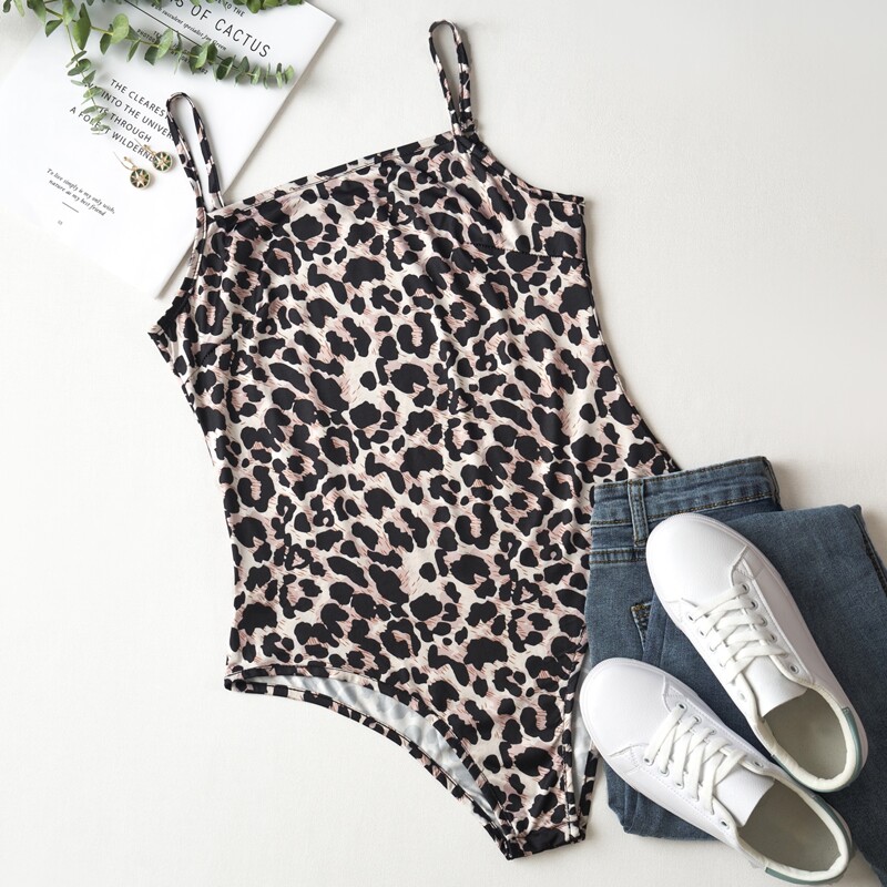 

Leopard Cami Bodysuit, Multicolor