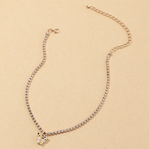 

Butterfly Diamond Pendant Necklace, Black and white