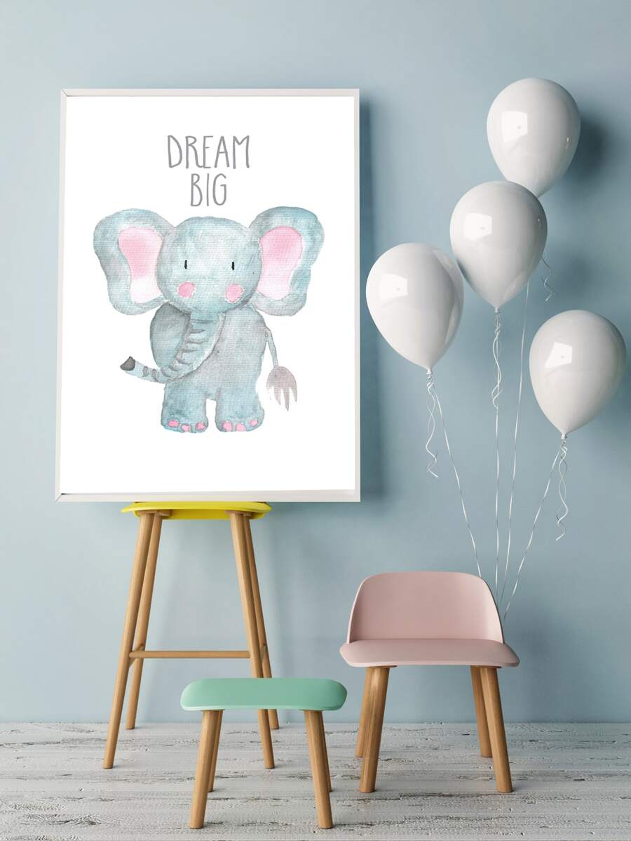 Pintura de pared con estampado sin marco - Multicolor - Ver 1