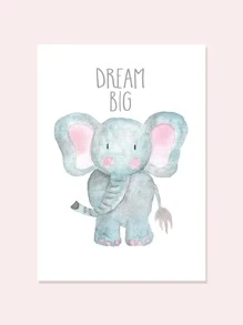 Pintura de pared con estampado sin marco - Multicolor - Ver 2