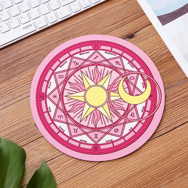 

1pc Round Mouse Pad, Pink