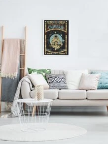 Astronaut Print Wall Painting Without Frame - Multicolor - View 4