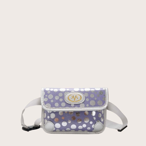 

Girls Polka Dot Flap Fanny Pack, Purple