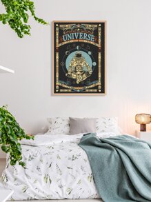 Astronaut Print Wall Painting Without Frame - Multicolor - View 5