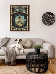 Astronaut Print Wall Painting Without Frame - Multicolor - View 6