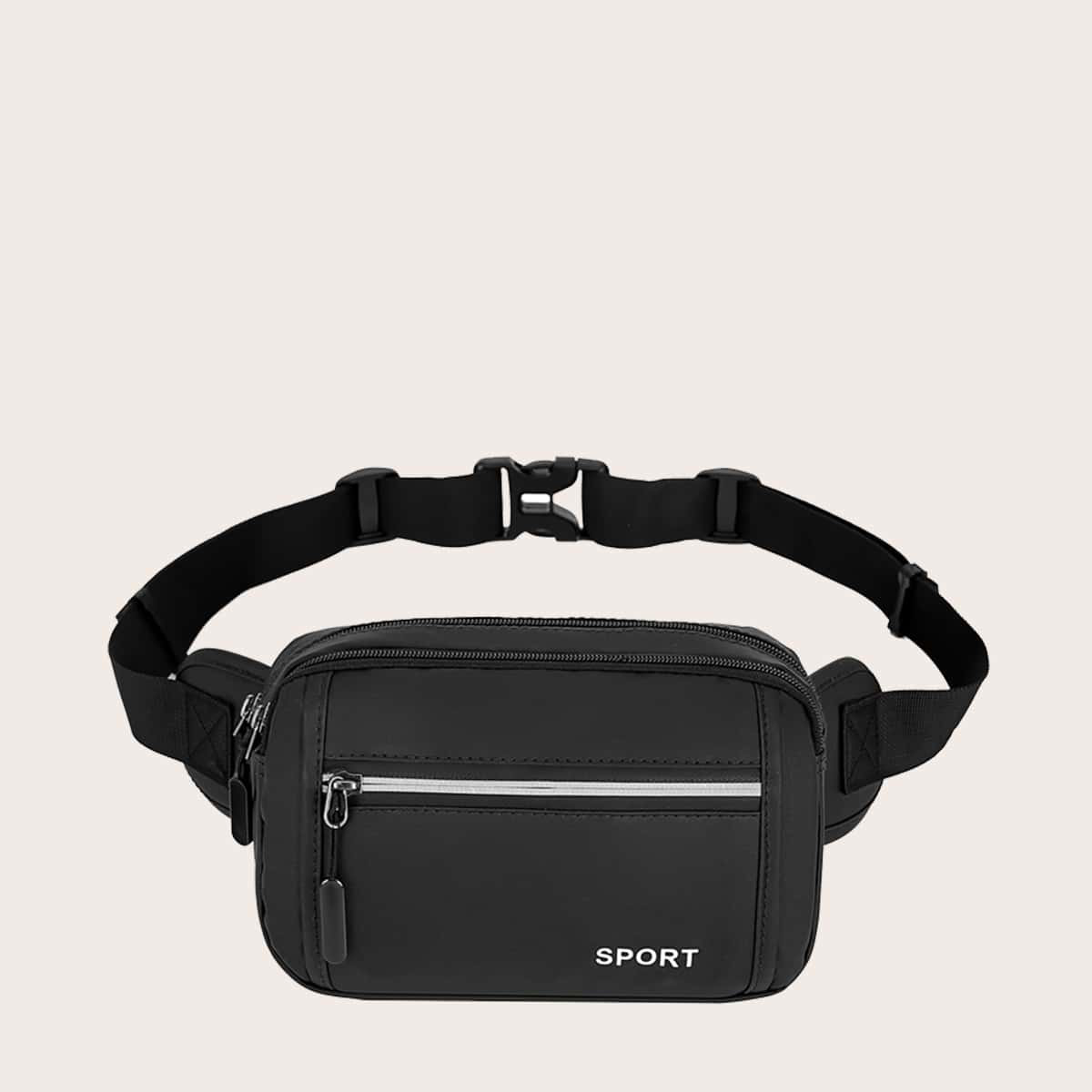 

Guys Letter Graphic Fanny Pack, Black