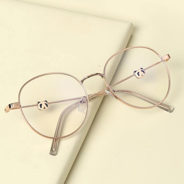 

Toddler Kids Metal Frame Glasses, Gold