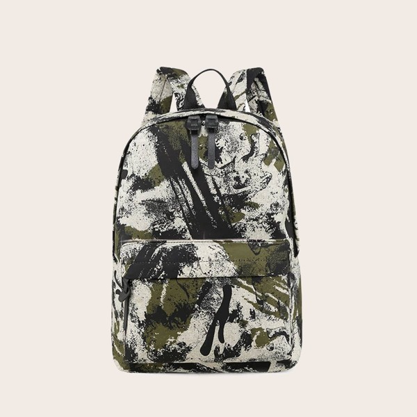 

Men Colorblock Curved Backpack, Multicolor