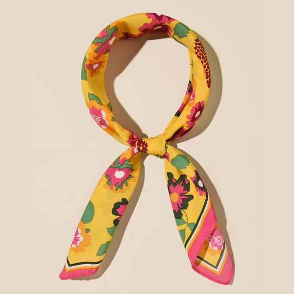

Floral Pattern Bandana, Yellow