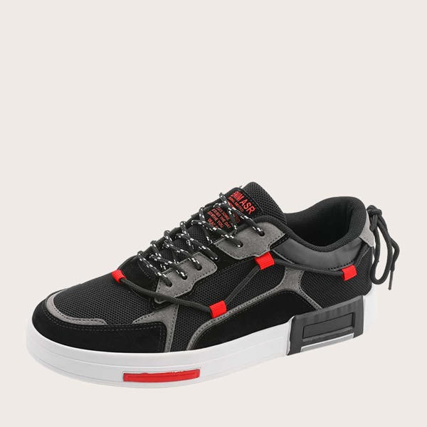 

Men Tie Back Low Top Sneakers, Black