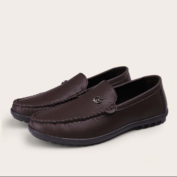 

Men Non-slip Slip On Loafers, Brown